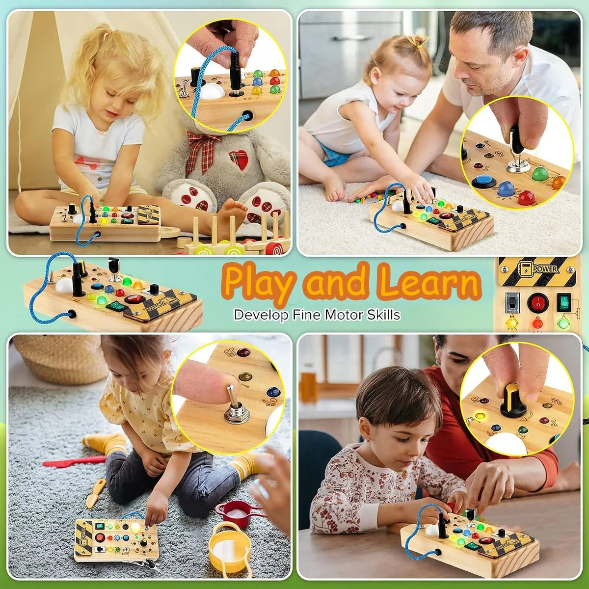 Montessori Wooden Switch Board