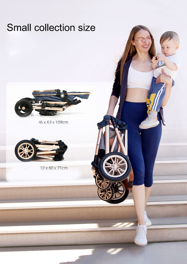 3 in 1 Luxury Baby Stroller - Monica