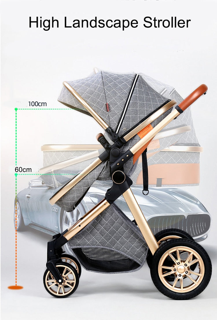 3 in 1 Luxury Baby Stroller - Monica